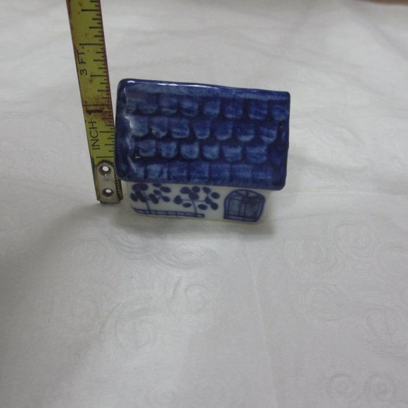 Dog House Miniature Animals Delft Blue Ceramic - Picture 9 of 11